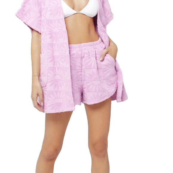 L*Space S French Terry Soleil Shorts, Elastic Waist Band NWT - Picture 1 of 5